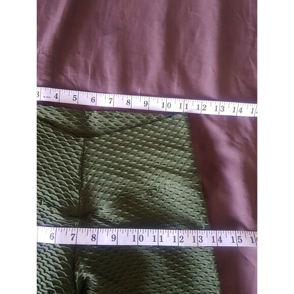 Booty by Brabants Womens Leggings One Size Croco Skin Green Activewear Ankle - Picture 9 of 12